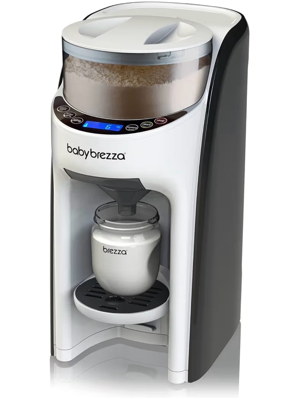 Babybrezza Formula Dispenser Pro- White and Gray Automatic Powder Dispenser